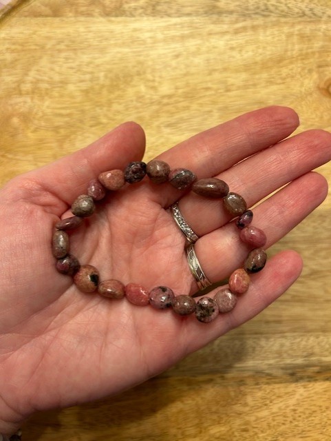 Bracelet Rhodonite pierres roulées