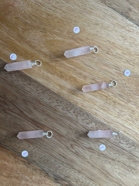 Pendentif Pointe Quartz Rose