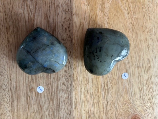 Galet cœur Labradorite