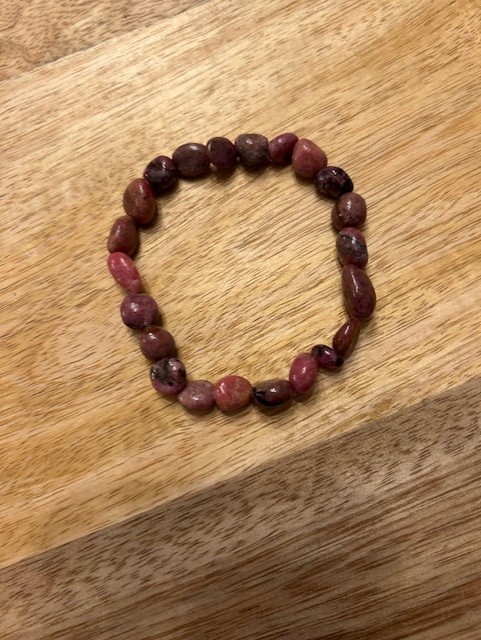 Bracelet Rhodonite pierres roulées