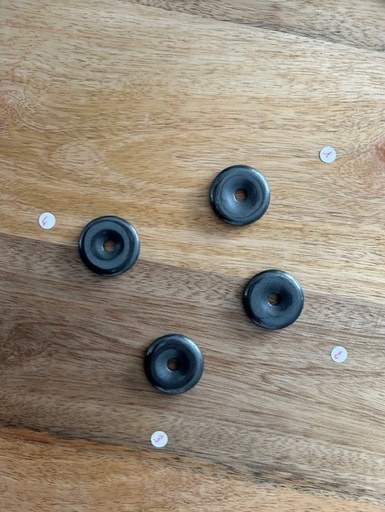 Pendentif Donuts Hématite
