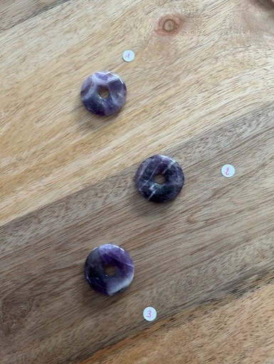 Pendentif Donuts Améthyste Rubanée