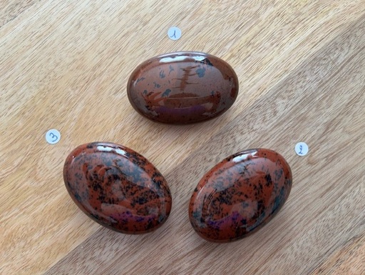 Galet Obsidienne acajou