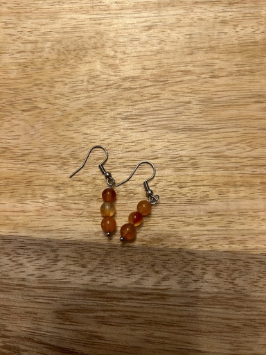 Boucle d'oreille Cornaline